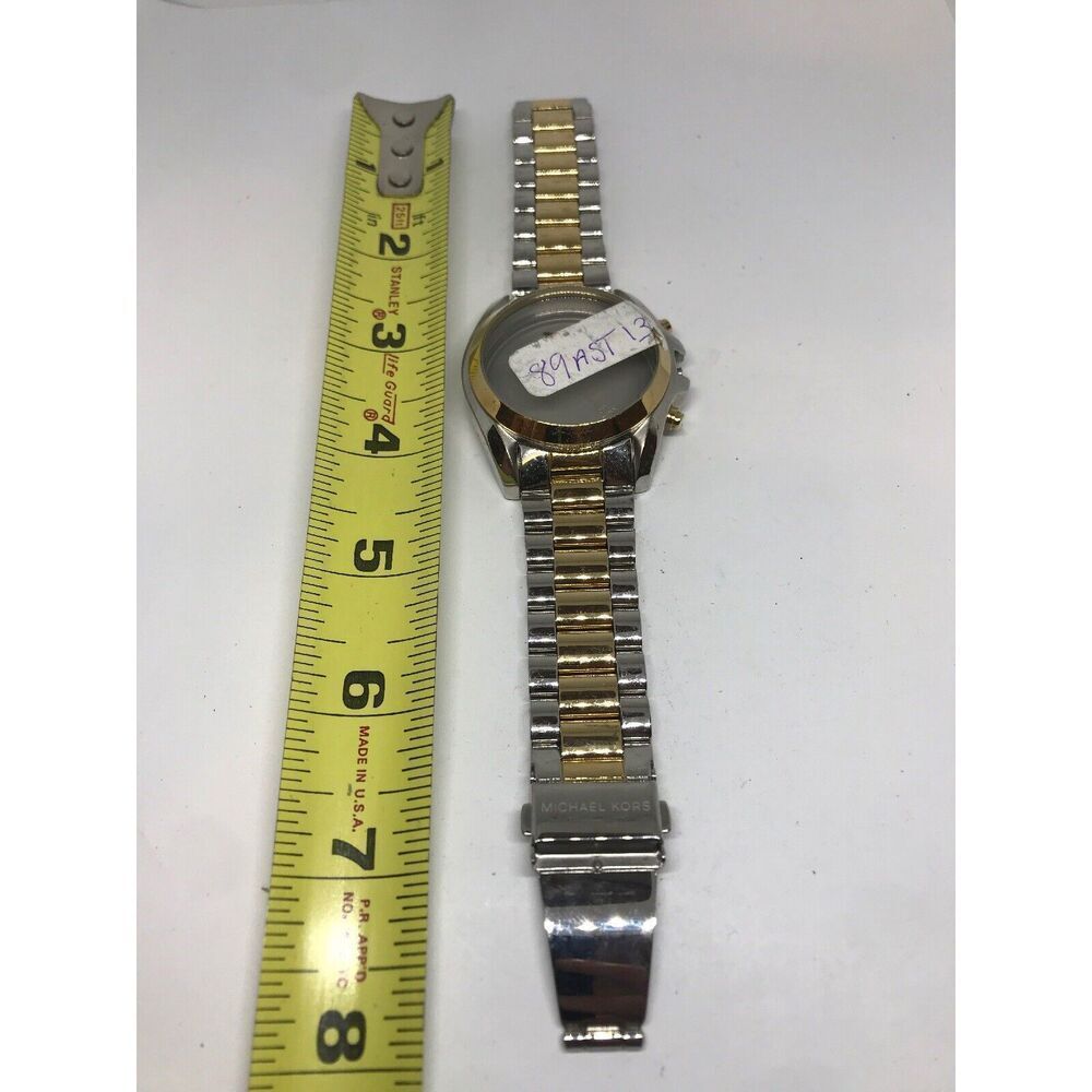 Michael Kors Watch Bracelet Links Case Crystal Used Parts Band 22/20mm T464